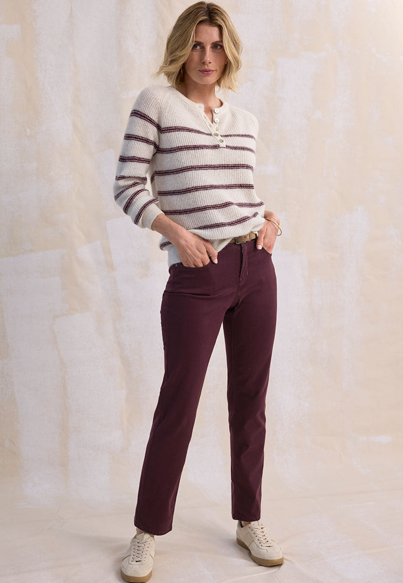 BRAX Winter Dream Carola Fit Trouser - Deep Fig