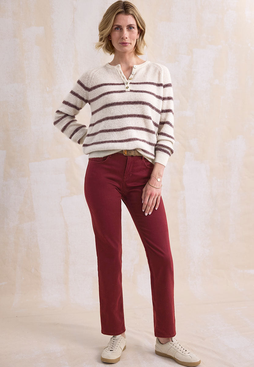 BRAX Winter Dream Carola Fit Trouser - Merlot