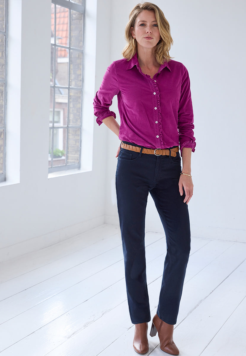 BRAX Winter Dream Carola Fit Trouser - Dark Navy