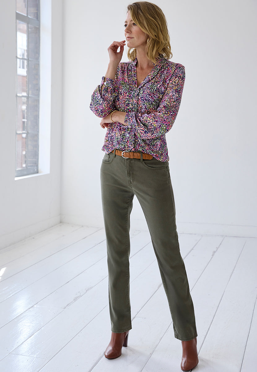 BRAX Winter Dream Carola Fit Trouser - Khaki