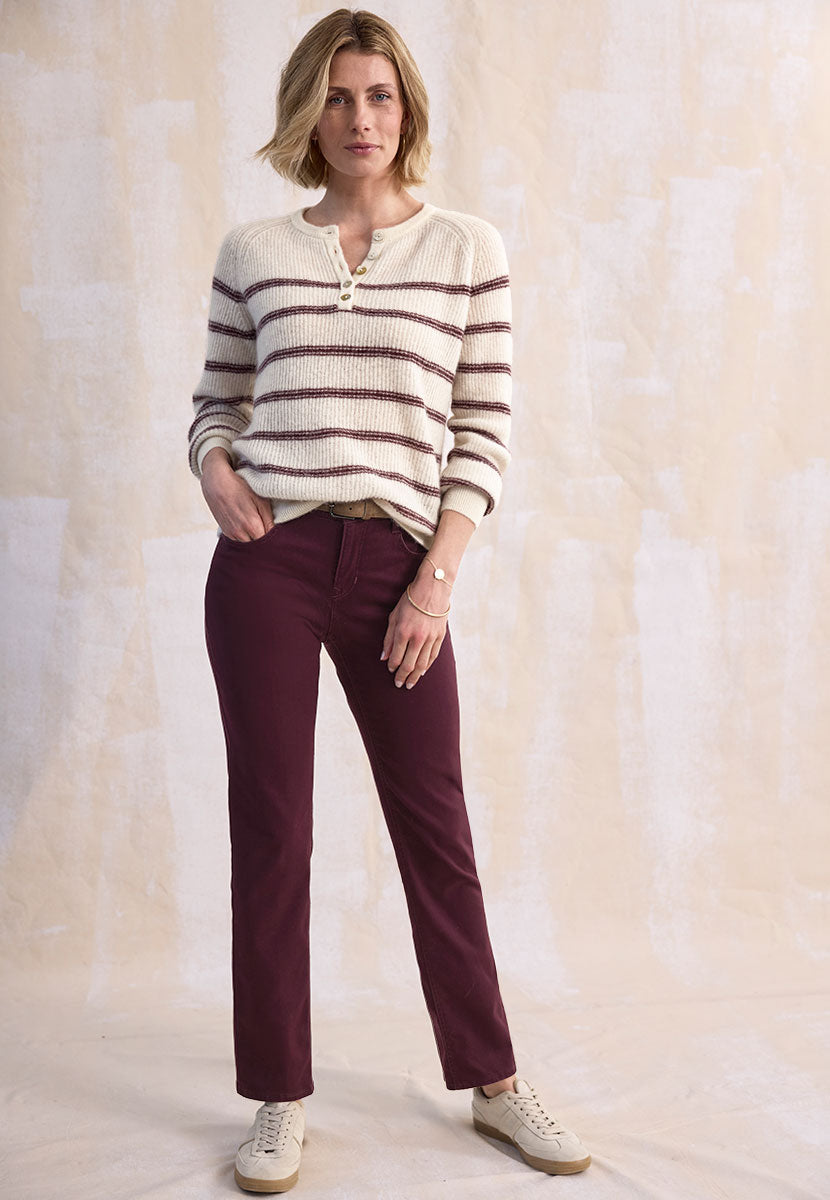 BRAX Winter Dream Mary Fit Trouser - Deep Fig
