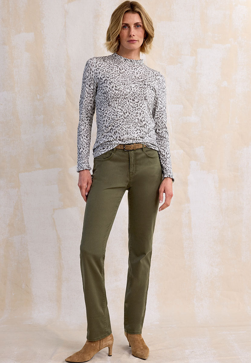 BRAX Winter Dream Mary Slim Fit Trouser - Khaki