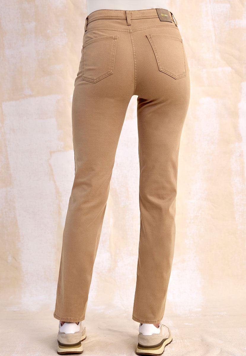 BRAX Winter Dream Mary Fit Trouser - Soft Caramel Back View