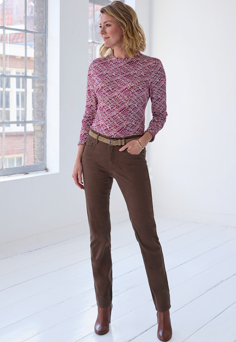 BRAX Winter Dream Carola Fit Trouser - Praline