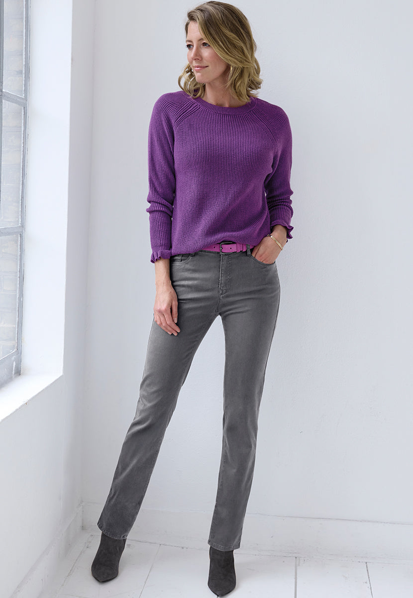 BRAX Winter Dream Carola Fit Trouser - Smoke