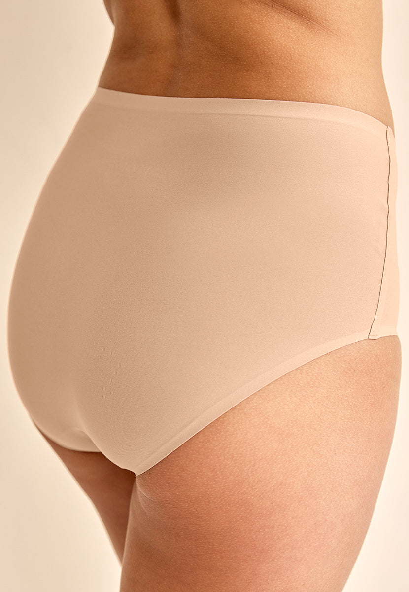 Chantelle 2 Pack Soft Stretch No VPL High Waist Brief - Nude