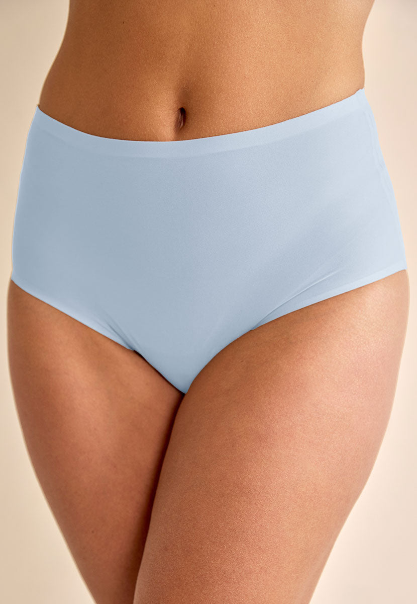 Chantelle 2 Pack Soft Stretch No VPL High Waist Brief - Ice Blue