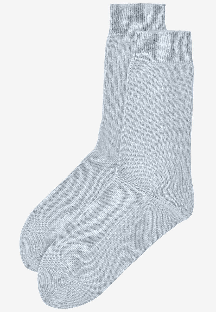 FALKE Cosy Wool Ankle Socks - Light Blue Front View