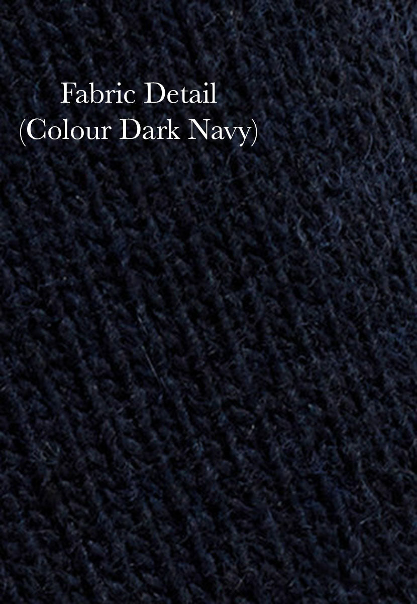 FALKE Cosy Wool Ankle Sock - Dark Navy Detail View