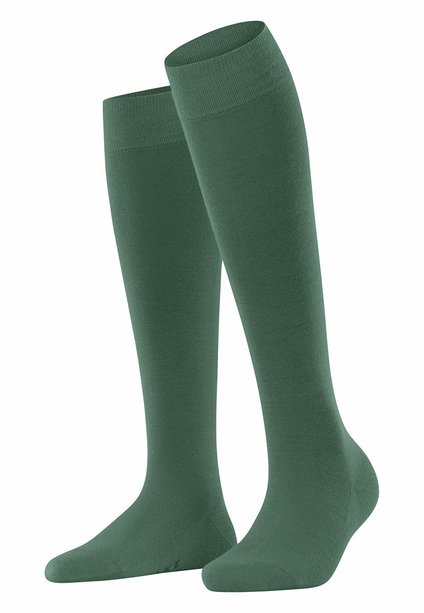 FALKE Soft Merino Knee High Sock - Pine Green Front View