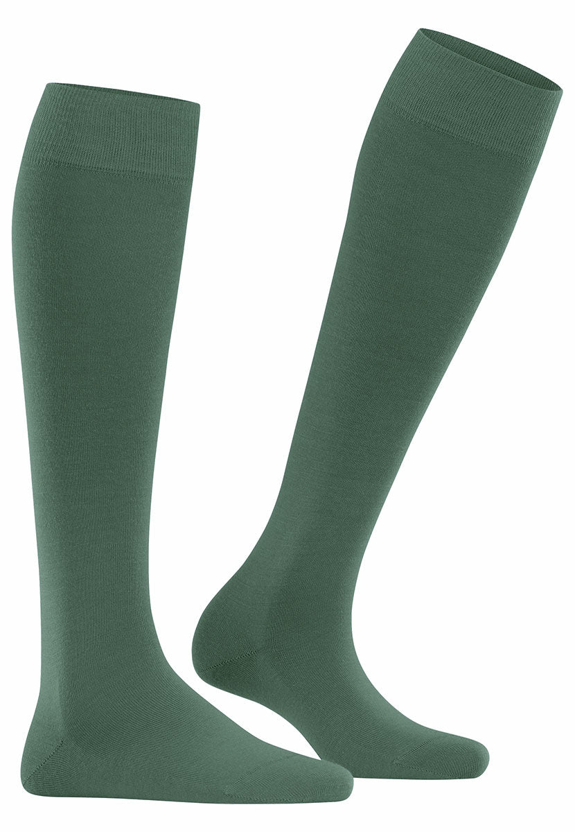 FALKE Soft Merino Knee High Sock - Pine Green Side View