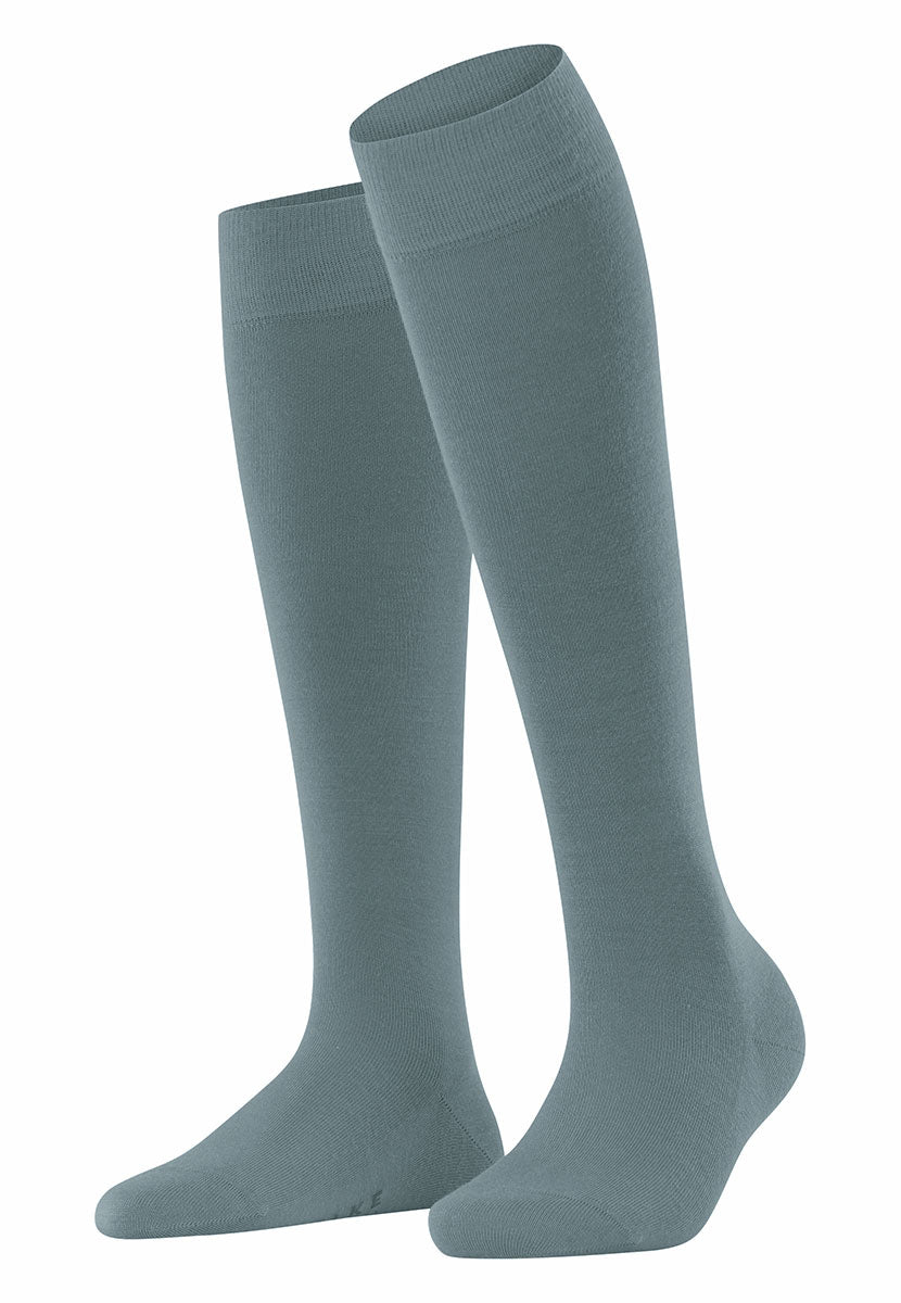 FALKE Soft Merino Knee High Sock - Slate Front View