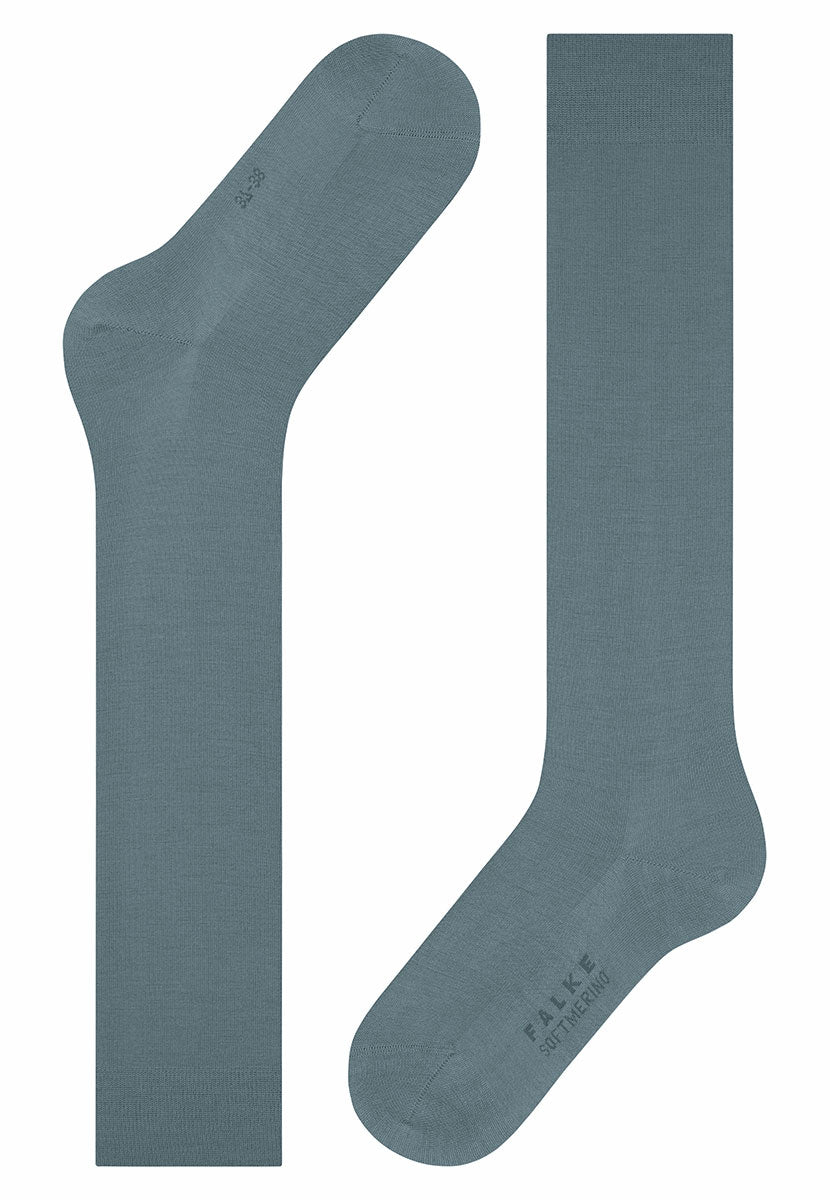 FALKE Soft Merino Knee High Sock - Slate Flat View