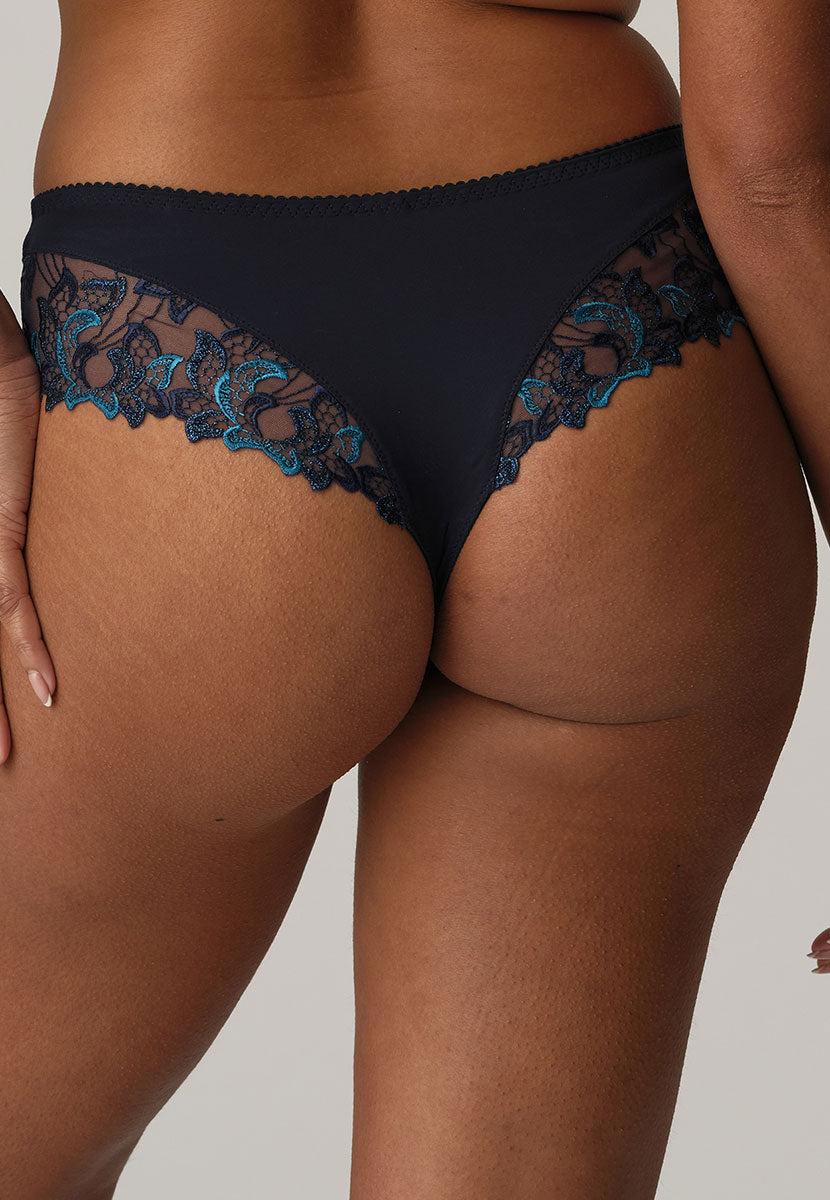 Prima Donna Deauville Brazilian Brief - Midnight Blue Back View