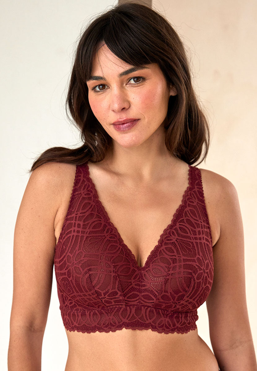 Prima Donna Salerno Non-Wired Bralette - Evening Red Front Alt View