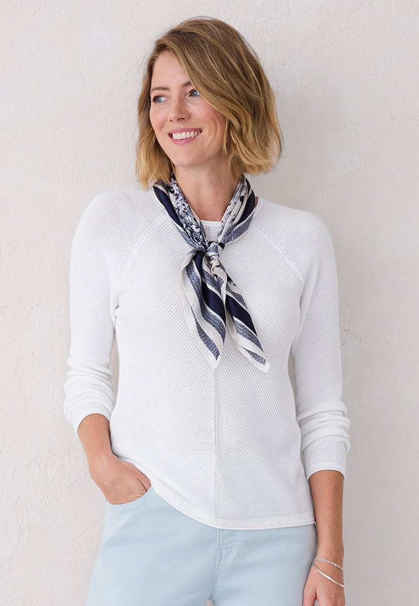 Prudence Scarf - Navy Print
