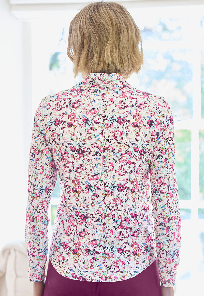 Sophia Pure Cotton Pyjama Set - Palencia Print Back Top View