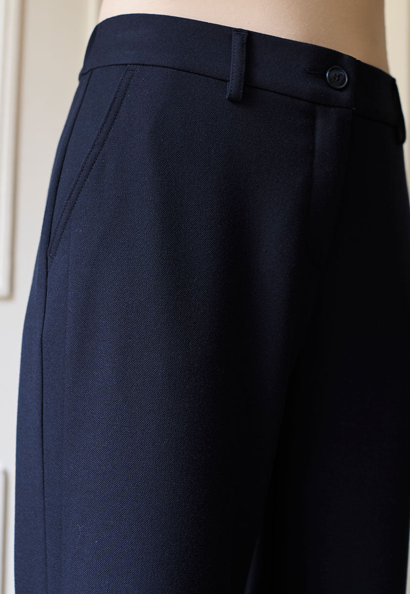 TONI Carrie Tailored Trouser - Dark Navy Front Detail View