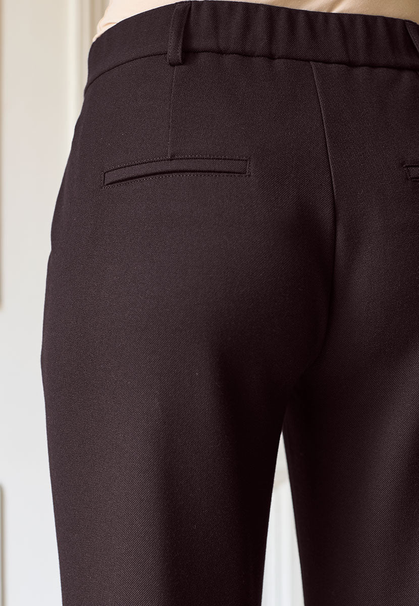 TONI Carrie Tailored Trouser - Deep Mulberry Back Detail View