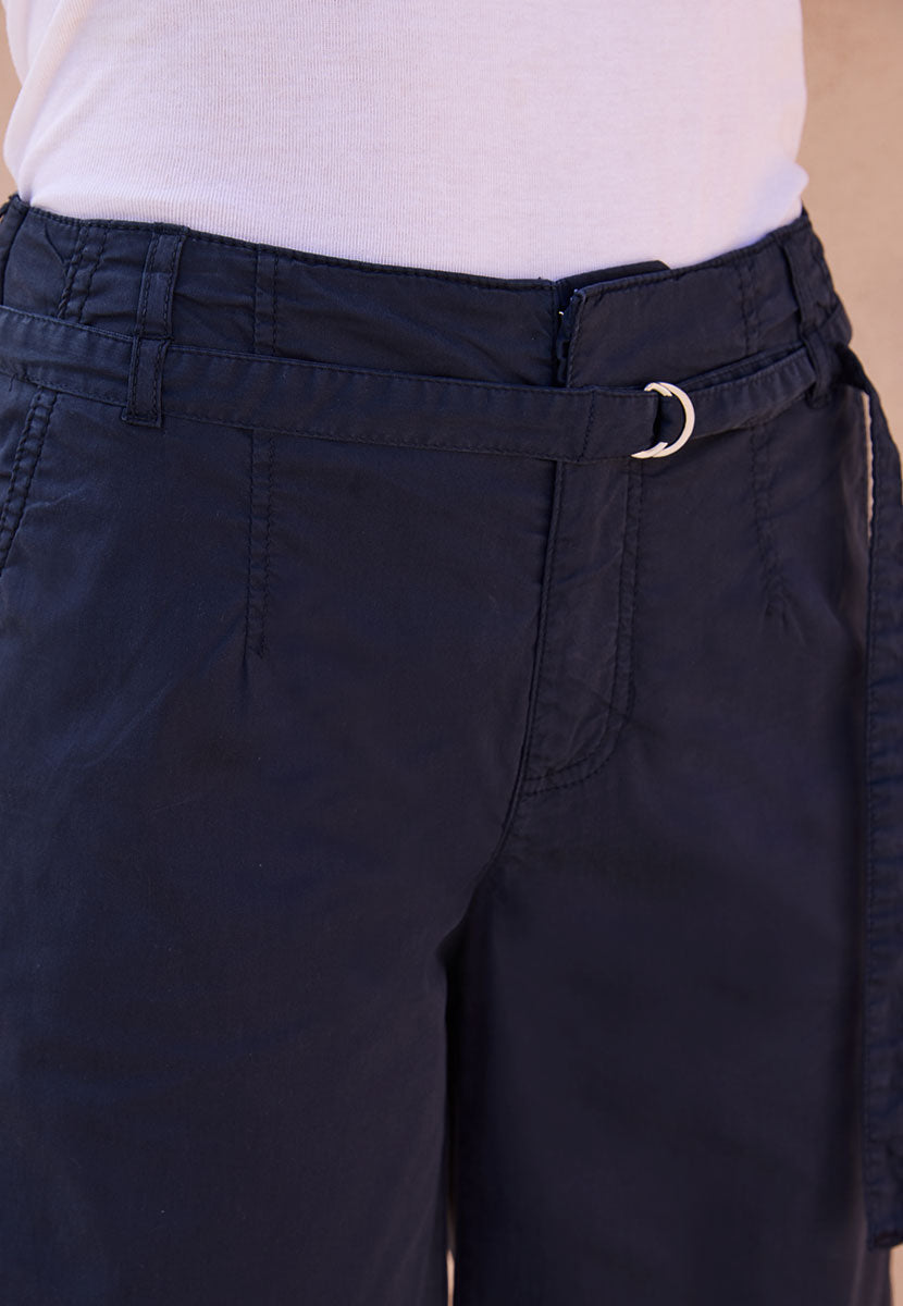 TONI Viola Wide Leg Shorts - Dark Navy