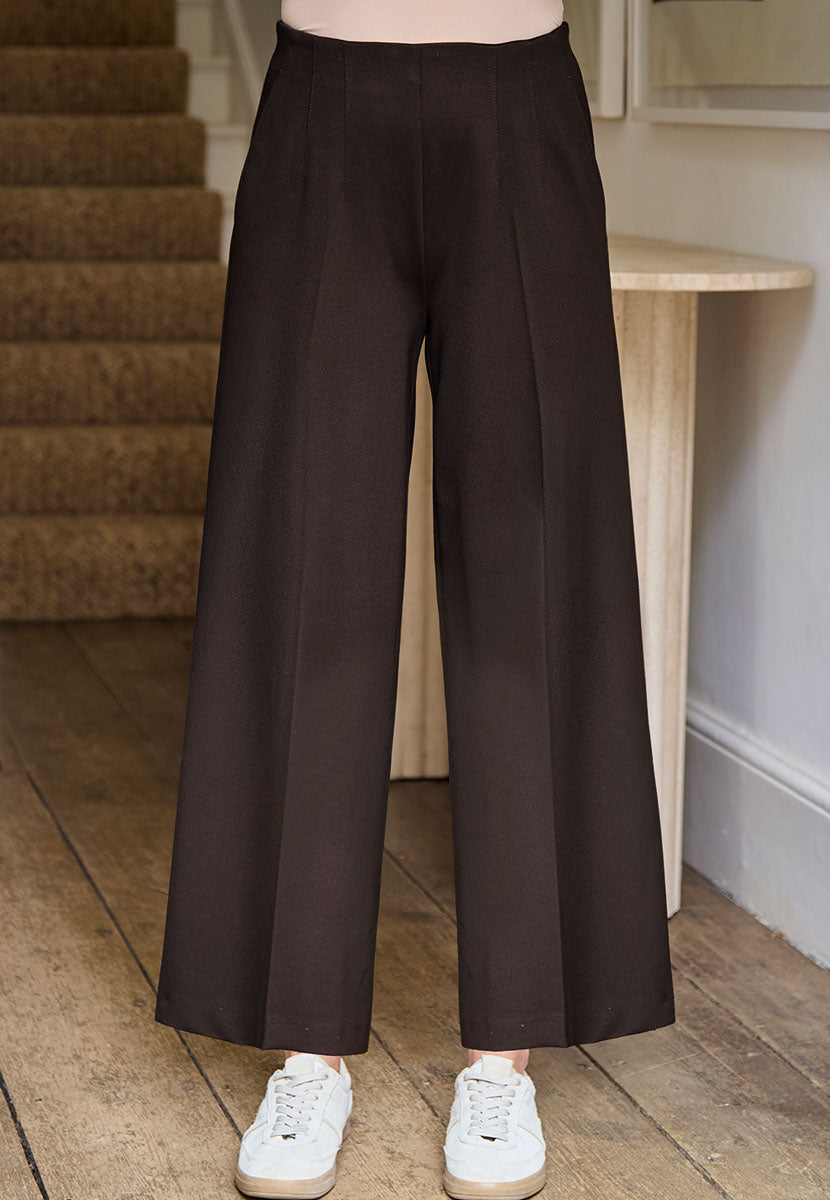 TONI Jenny Extra Wide Leg Trouser - Dark Chocolate
