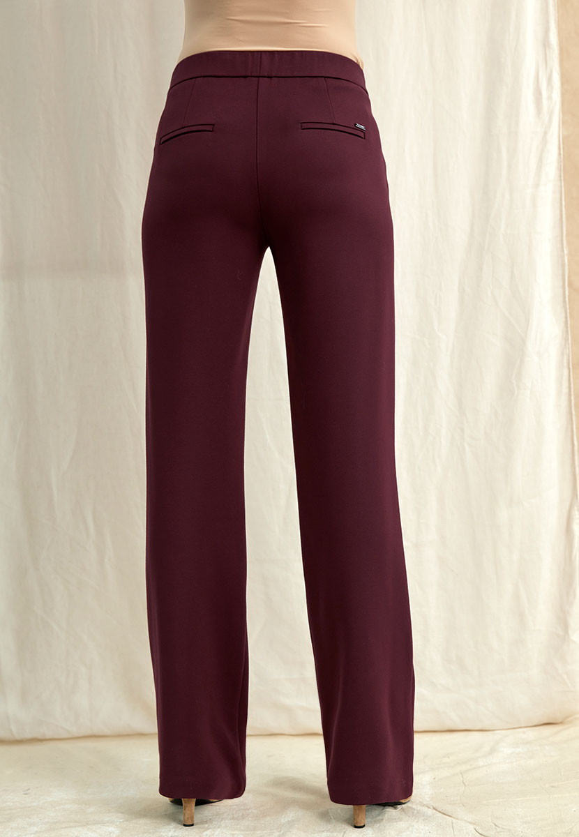 TONI Jenny Wide Leg Trouser - Deep Mulberry