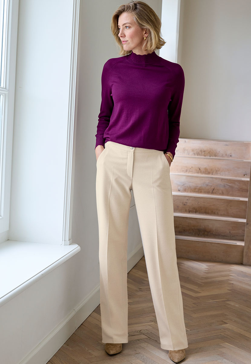 TONI Luisa Wide Leg Trouser - Winter Ecru
