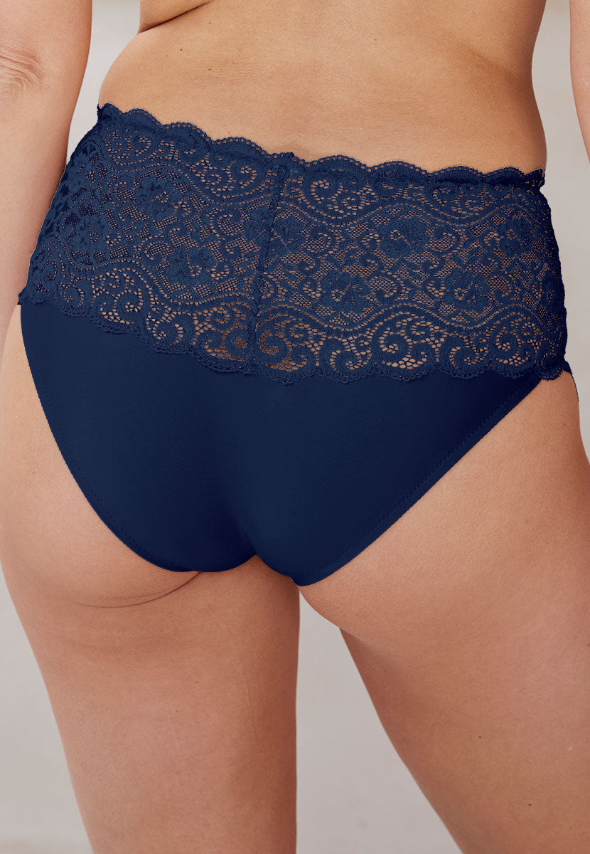 Triumph Amourette Full Lace Brief - Navy Back View