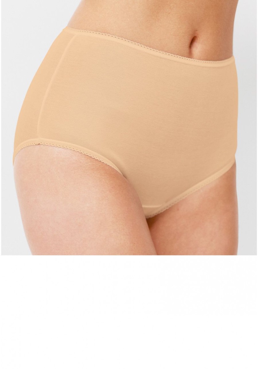 2 Pack Pure Cotton Full Brief - Nude
