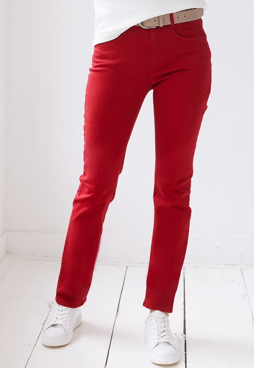 BRAX Premium Denim Mary Fit Jeans 30 Inch Leg - Rich Red