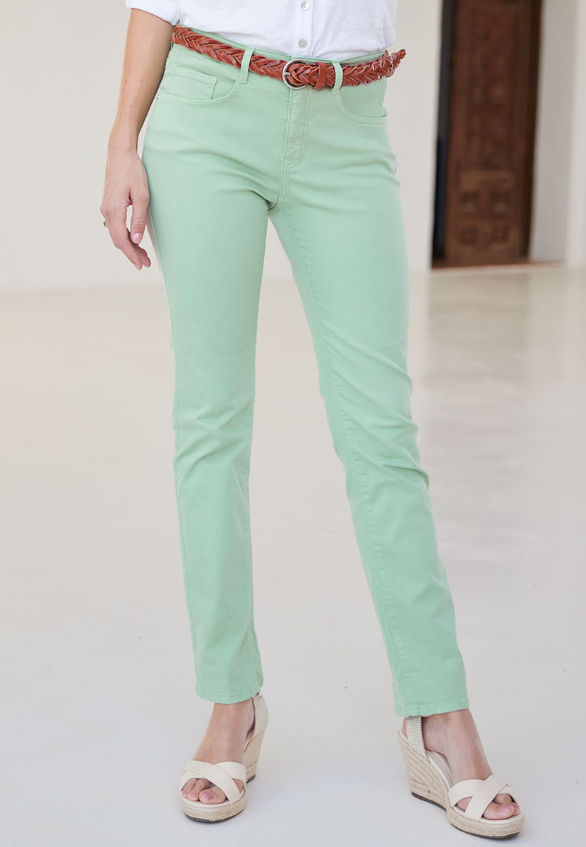 BRAX Premium Denim Mary Fit Jeans 30 Inch Leg - Soft Green