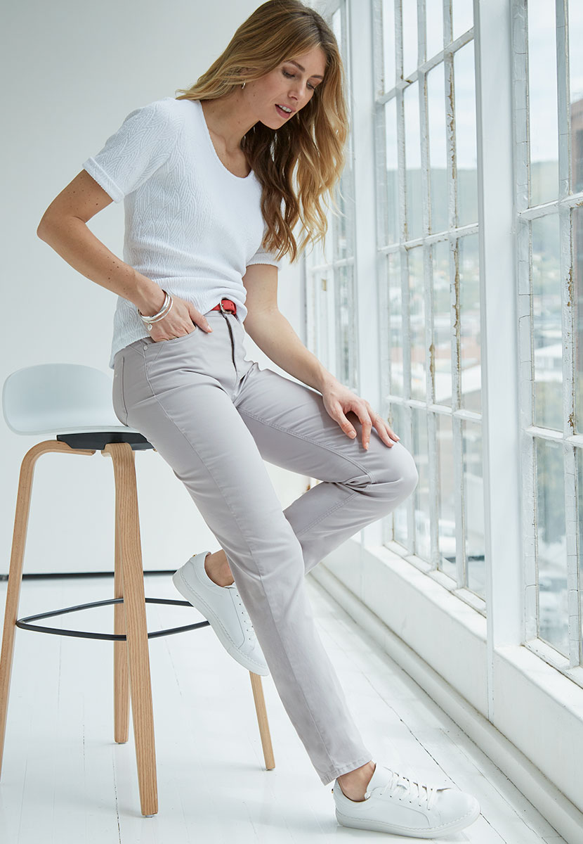 BRAX Superior Cotton Mary Slim Fit Trouser – Summer Grey