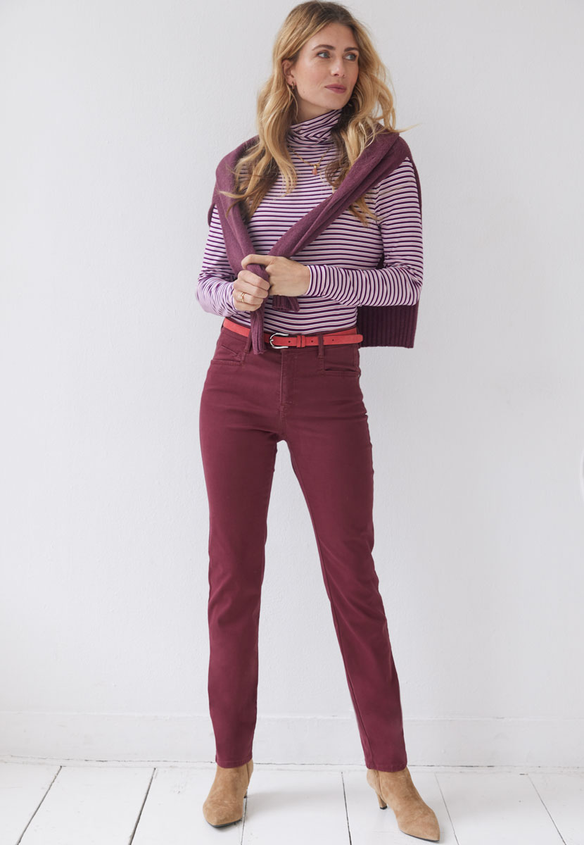 BRAX Winter Dream Mary Fit Trousers - Cherry