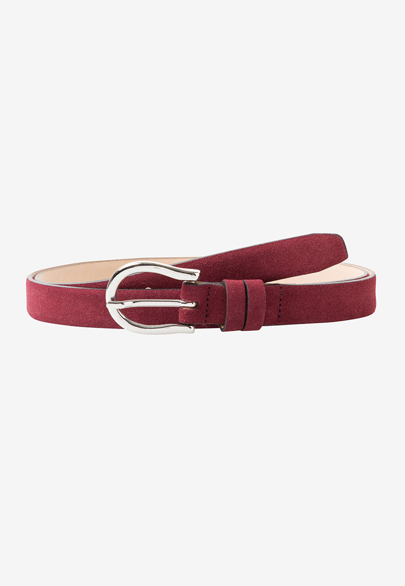 BRAX Suede Leather Belt - Cherry