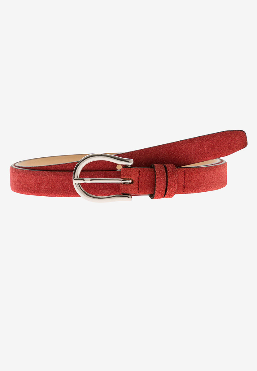 BRAX Suede Leather Belt - Rich Red