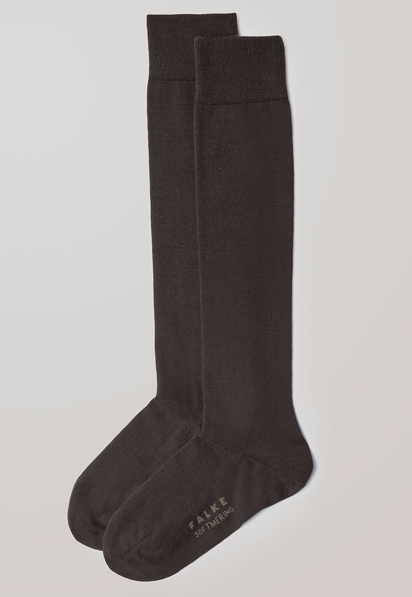 Falke - Soft Merino Knee High Socks Dark Brown