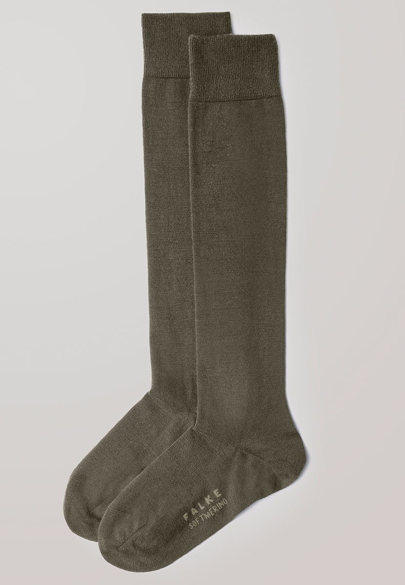 FALKE Soft Merino Knee High Sock - Khaki