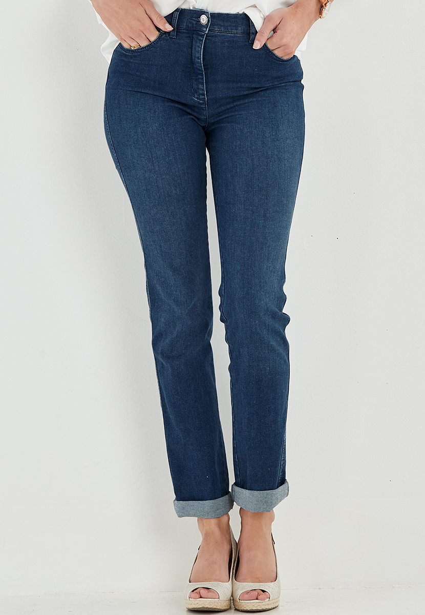 TONI Be Loved Trousers - Mid Denim