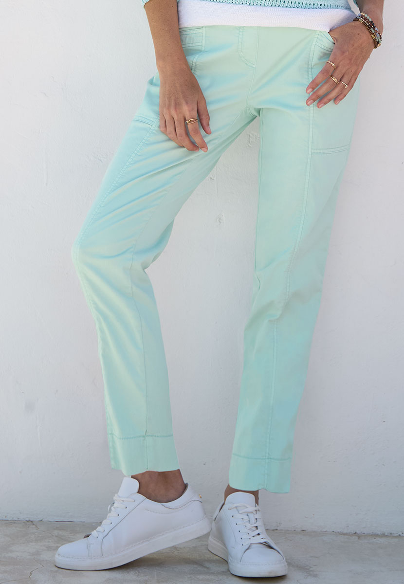 TONI Sue Tapered 27 Inch Leg Trousers - Cool Mint