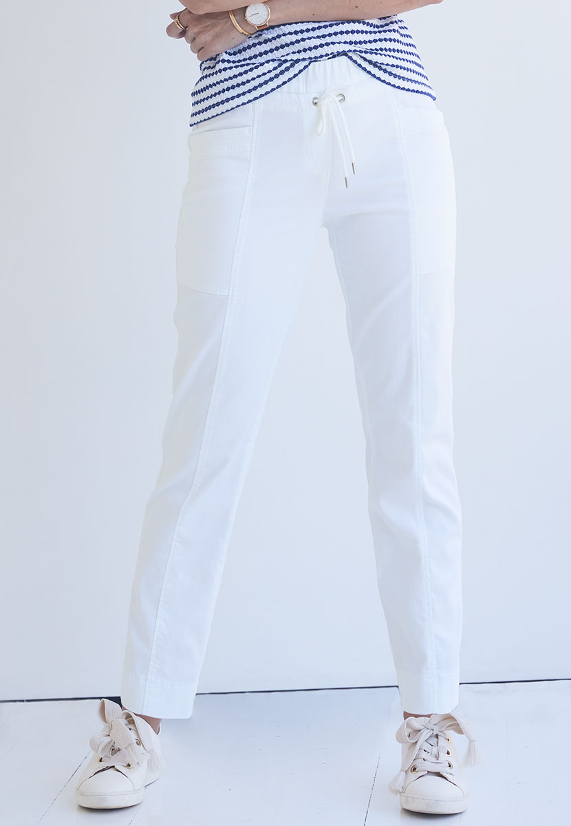 Sue Slim Leg 27 Inch Trouser - White